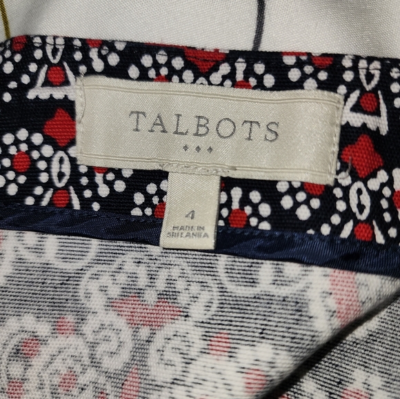 Talbots Size 4 Flower Skirt of Blue - Picture 4 of 4
